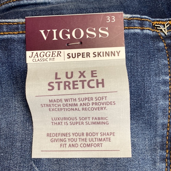 Nwt Vigoss Jagger Super Skinny Distress Jeans, 33x28 - Picture 12 of 15